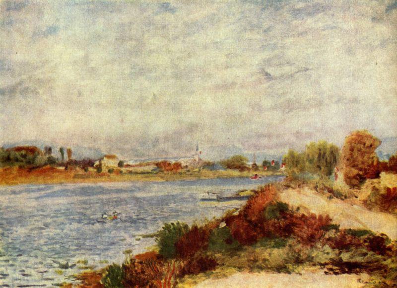 Pierre-Auguste Renoir Seine bei Argenteuil Norge oil painting art